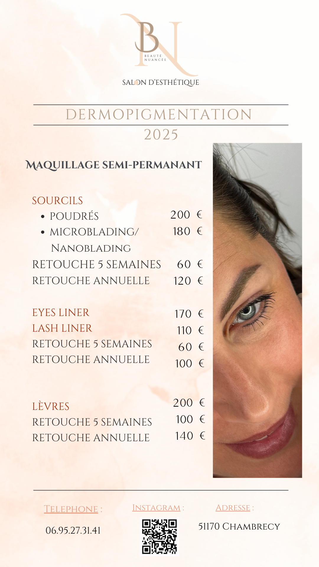 Tarif-maquillage Maquillage semi-permanent près de Reims